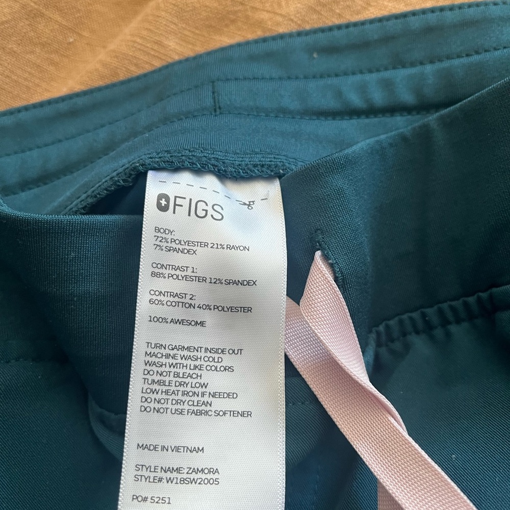 Figs Deep Teal Scrub Pants - Picture 3 of 3